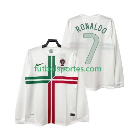 Camiseta Portugal Cristiano Ronaldo 7 2012 Retro Segunda Equipación Manga Larga